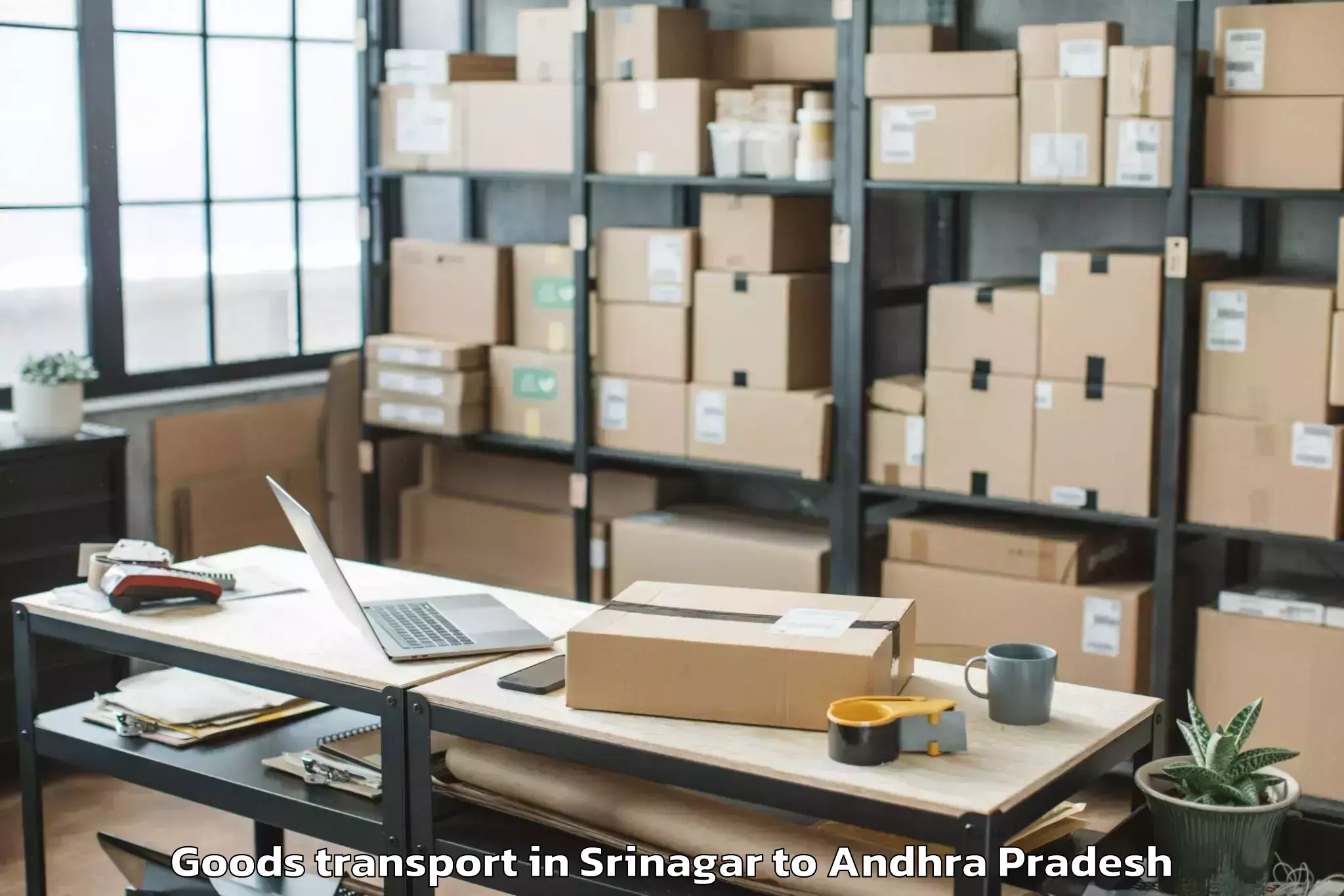 Book Srinagar to Vissannapet Goods Transport Online